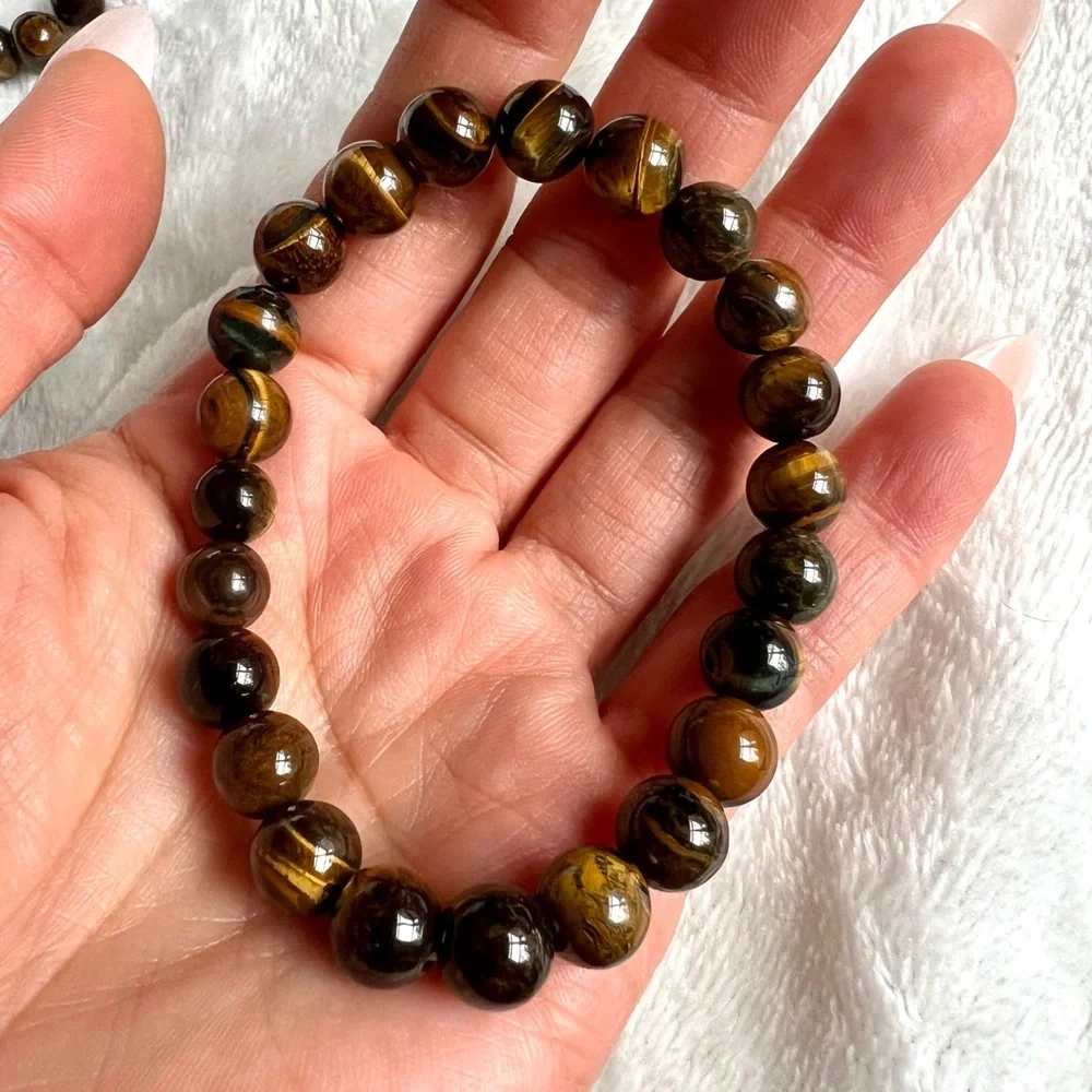3 Bracelet Stack! Solar Chakra Tigers Eye Mala Style Set - Picture 10 of 16